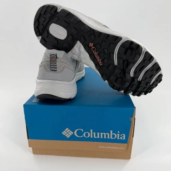 Columbia Omni-Max Mens Grey Suede Mesh Hiking Walking Sneakers Shoes Sz 11.5